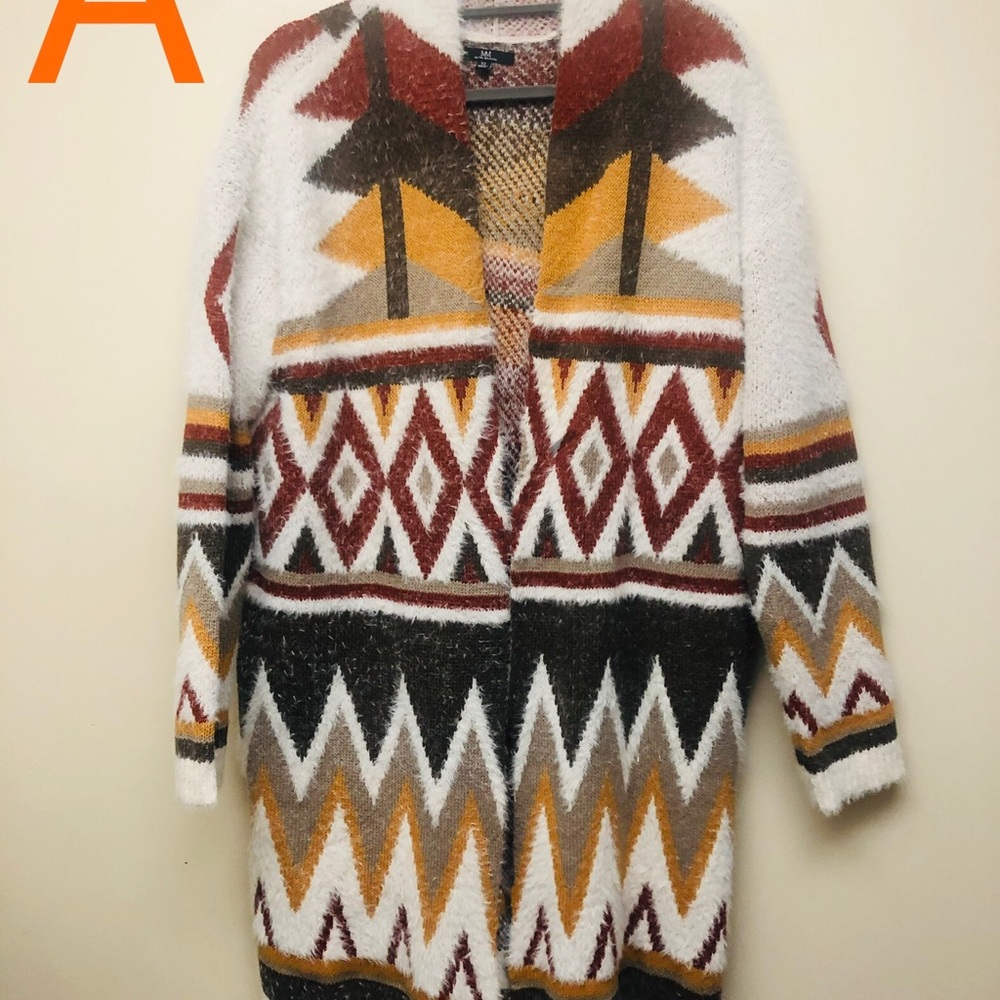 Open front sweater/duster